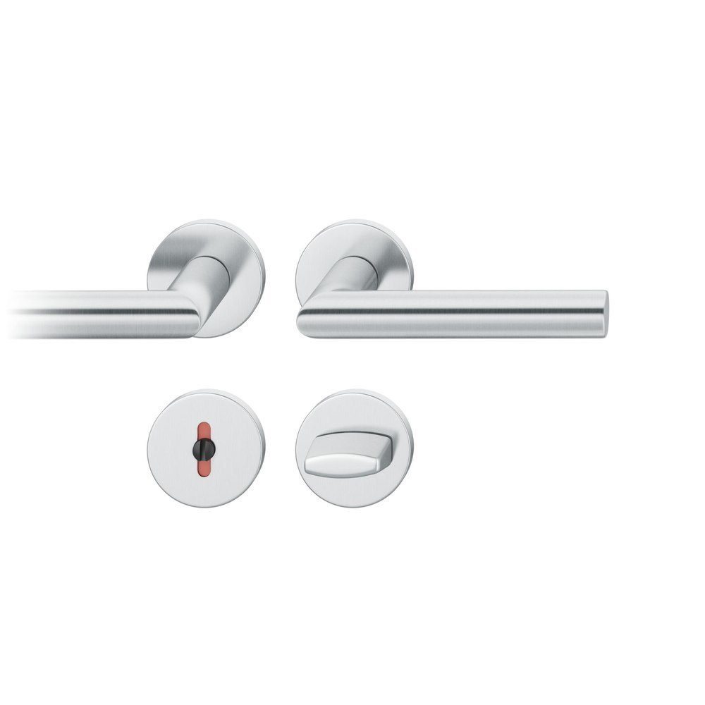 FSB Drückergarnitur mit Rosetten 12 1076, ASL, rund, VK 8 mm, mit Nocken, Edelstahl