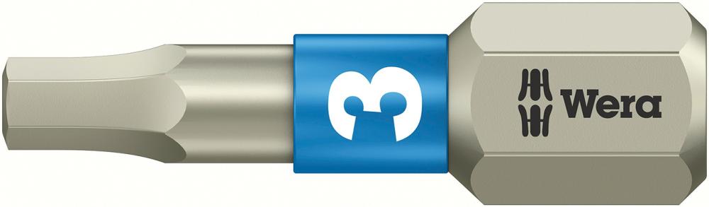 Bit, Edelstahl mit Torsionsbereich, 25 mm lang, für Innen-6-kant-Schrauben 1/4" Bit, Edelstahl mit Torsionsbereich, 25 mm lang, für Innen-6-kant-Schrauben 1/4"
