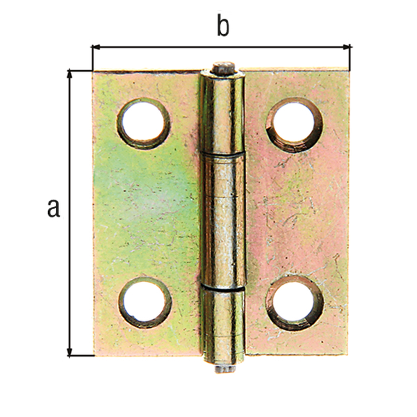 Scharnier HELO schmal, Stahl galvanisch gelb verzinkt