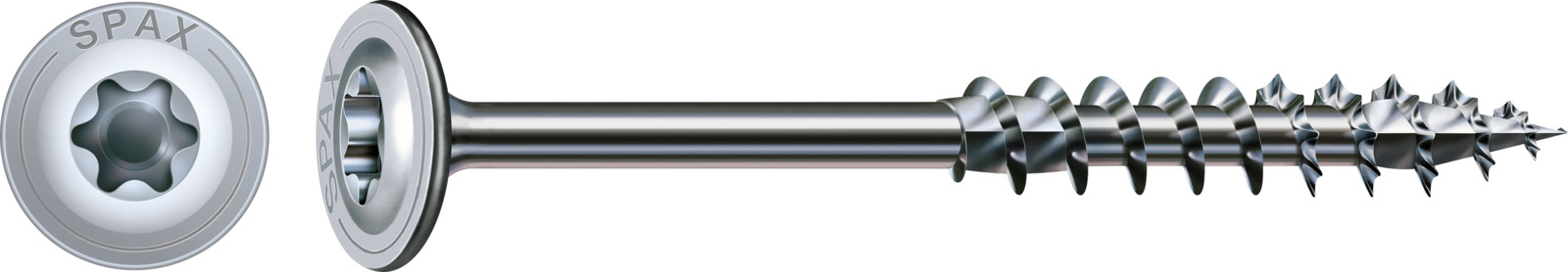 SPAX Holzbauschraube WIROX - Teilgewinde, Tellerkopf, T-STAR plus, 4CUT, WIROX