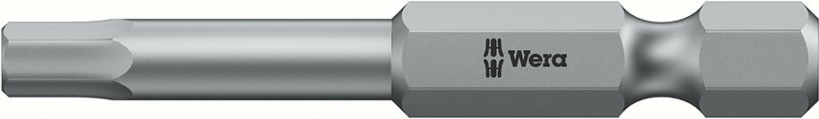 Bit zähhart, Gesamtlänge 50 mm, für Innen-6-kant-Schrauben 1/4" Bit zähhart, Gesamtlänge 50 mm, für Innen-6-kant-Schrauben 1/4"