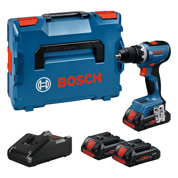 Bosch Akku-Bohrschrauber GSR 18V-65, 3 x Akku ProCORE18V 4.0Ah, L-BOXX Koffer