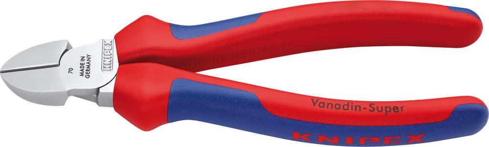 Seitenschneider KNIPEX, Kopf verchromt, Griffe mit Mehrkomponenten-Kunststoffhüllen Seitenschneider KNIPEX, Kopf verchromt, Griffe mit Mehrkomponenten-Kunststoffhüllen