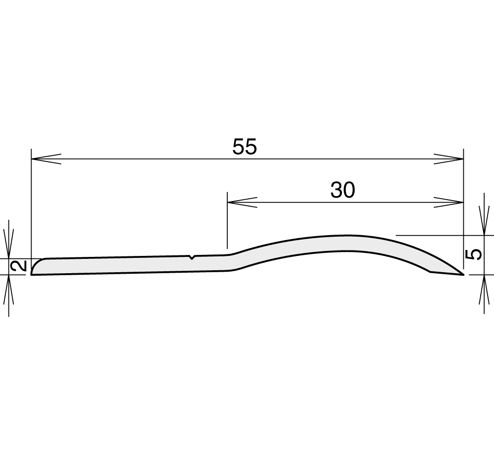 Teppich-/Laminatausgleichsprofil Athmer 217, gebohrt, Aluminium