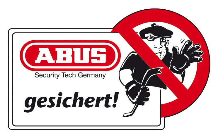 ABUS Aufkleber " gesichert"