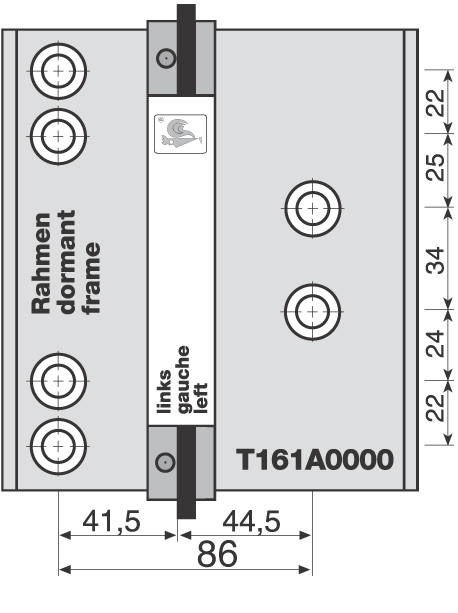 Bohrlehre Dr. Hahn T161A0000 für Türband 4