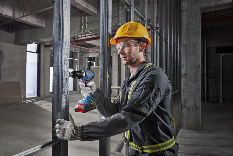 Arbeiter, Bauarbeit, Schraubenzieher, Schraubenrahmen, Sicherheitshelm
