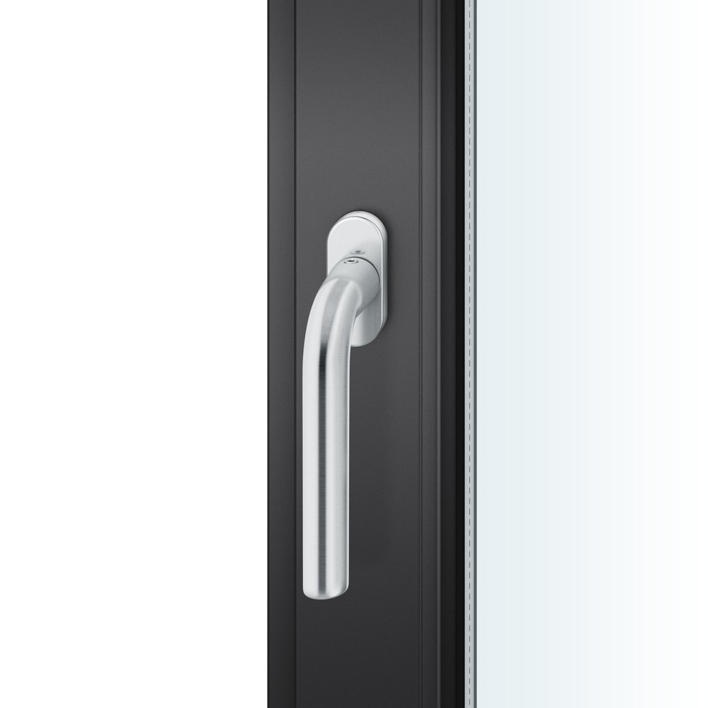 FSB Fenstergriff 34 1075, ovale schmale Ros., Edelstahl