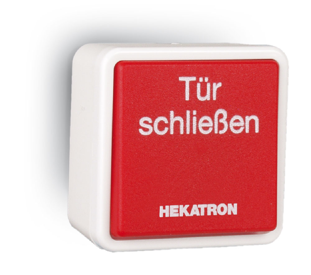 Drucktaster, Hekatron HAT 02, 30 V DC 1A, IP 20, Aufputz-Unterputz