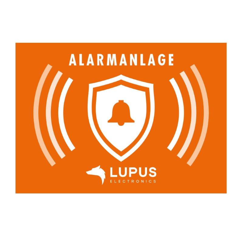 Aufkleber Lupus Electronics "Alarmanlage"