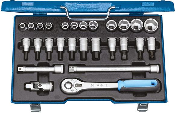 GEDORE Steckschlüssel-Satz  1/2" 27-teilig, 12-kant