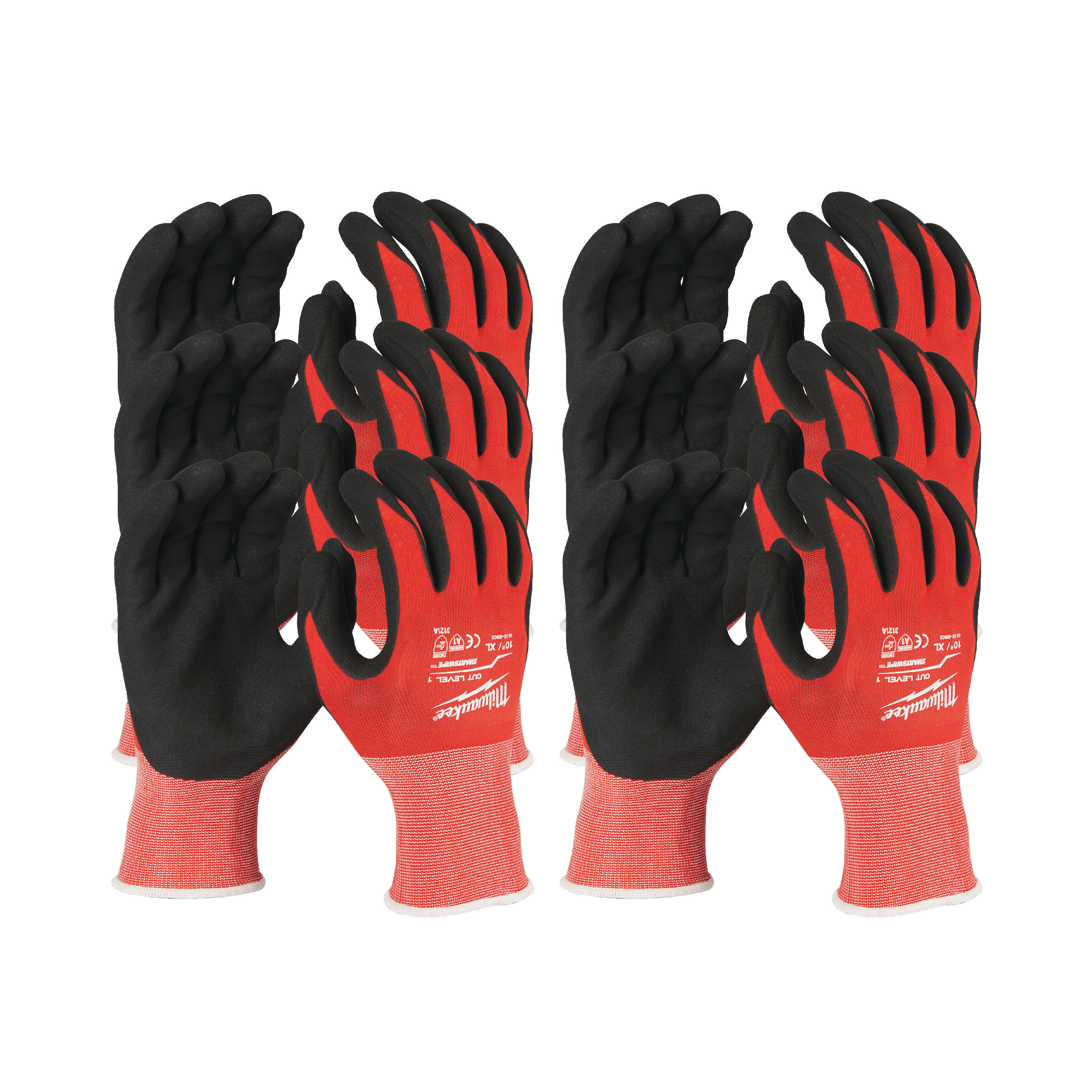 Milwaukee Schnittschutzhandschuhe Größe 10 (XL) 12er Pack Klasse 1/A