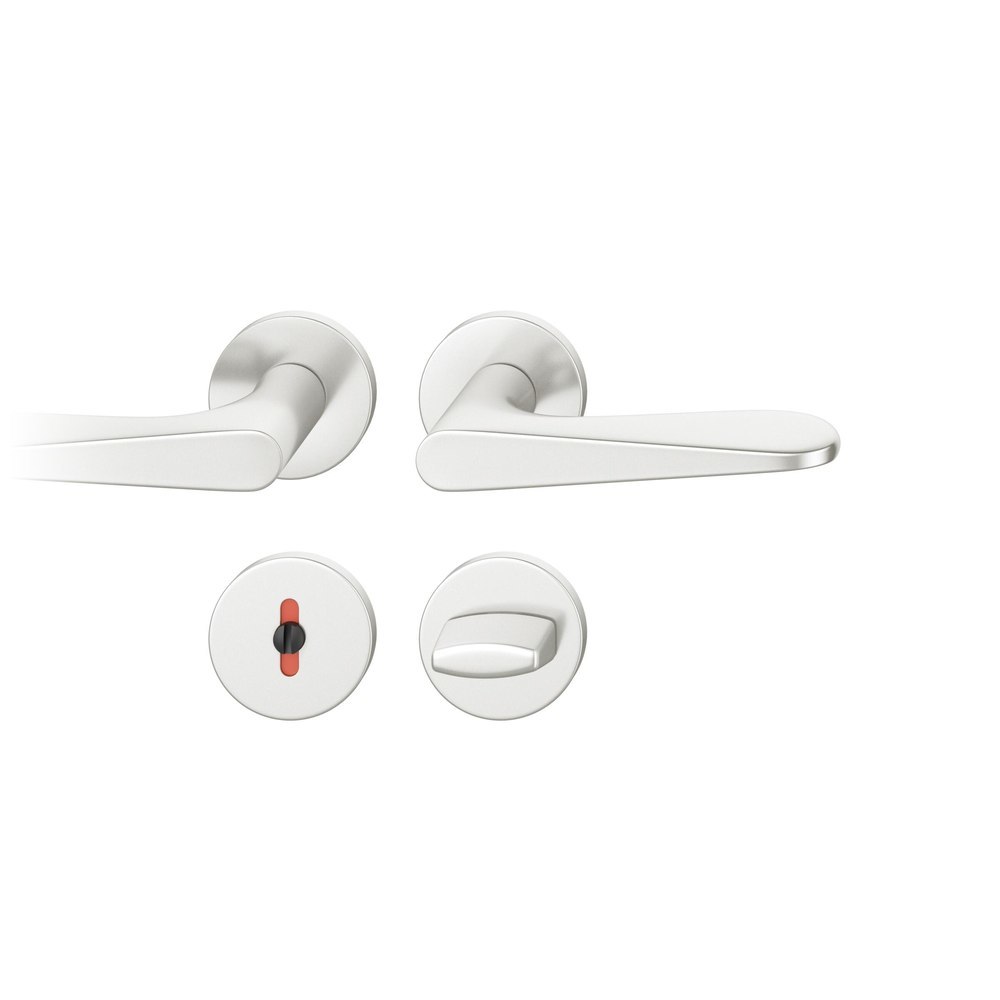 FSB Drückergarnitur mit Rosetten 12 1144, ASL, rund, VK 8 mm, mit Nocken, Aluminium