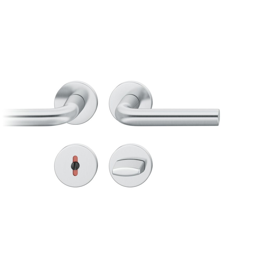 FSB Drückergarnitur mit Rosetten 12 1075, ASL, rund, VK 8 mm, mit Nocken, Edelstahl