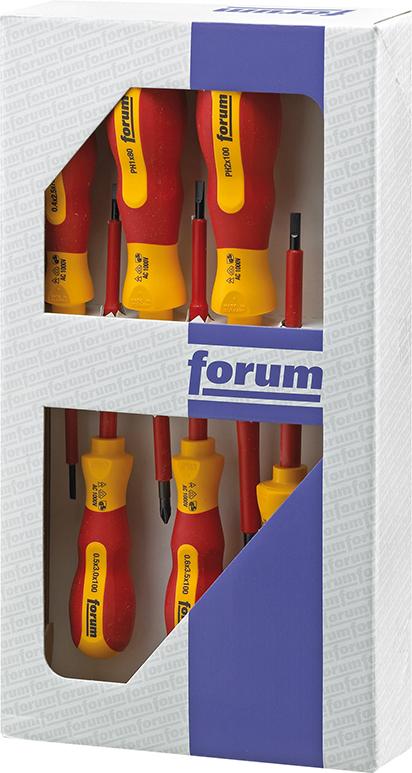 FORUM Schraubendreher-Satz  VDE 6tlg. mit Prüfer