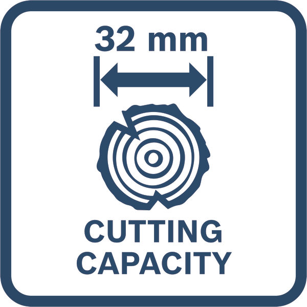 Symbol, 32 mm, cutting capacity, Kappsäge, Holzschnitt, Werkzeugzubehör