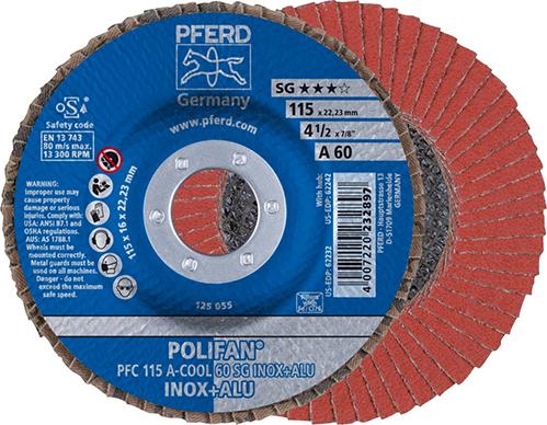 POLIFAN-Fächerschleifscheibe A-COOL SG INOX + ALU