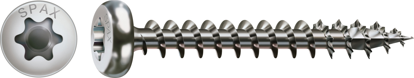 Schraube, Spax-Schraube, Linsenkopf, Holzschraube, Metallisk