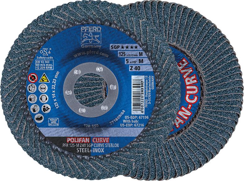 POLIFAN-Fächerschleifscheibe Z SGP CURVE STEELOX POLIFAN-Fächerschleifscheibe Z SGP CURVE STEELOX