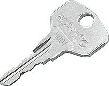 ARTIKELHAUPTBILD HOPPE Fenstergriffschlüssel, gleichschließend, H001, Eisen, vernickelt