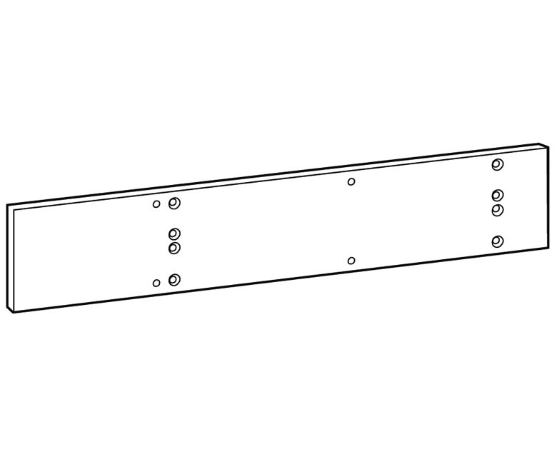 Montageplatte DORMA für Gleitschiene TS 90 Impulse, Aluminium