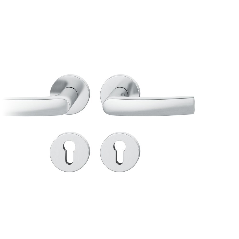 FSB Drückergarnitur mit Rosetten 12 1015, ASL, rund, VK 8 mm, mit Nocken, Edelstahl