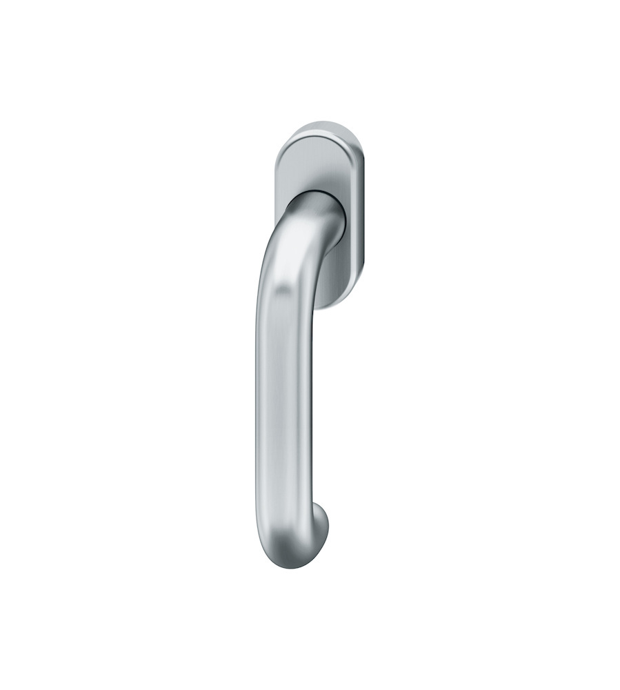 Fenstergriff FSB 34 1146,  ovale schmale Ros.,  Edelstahl