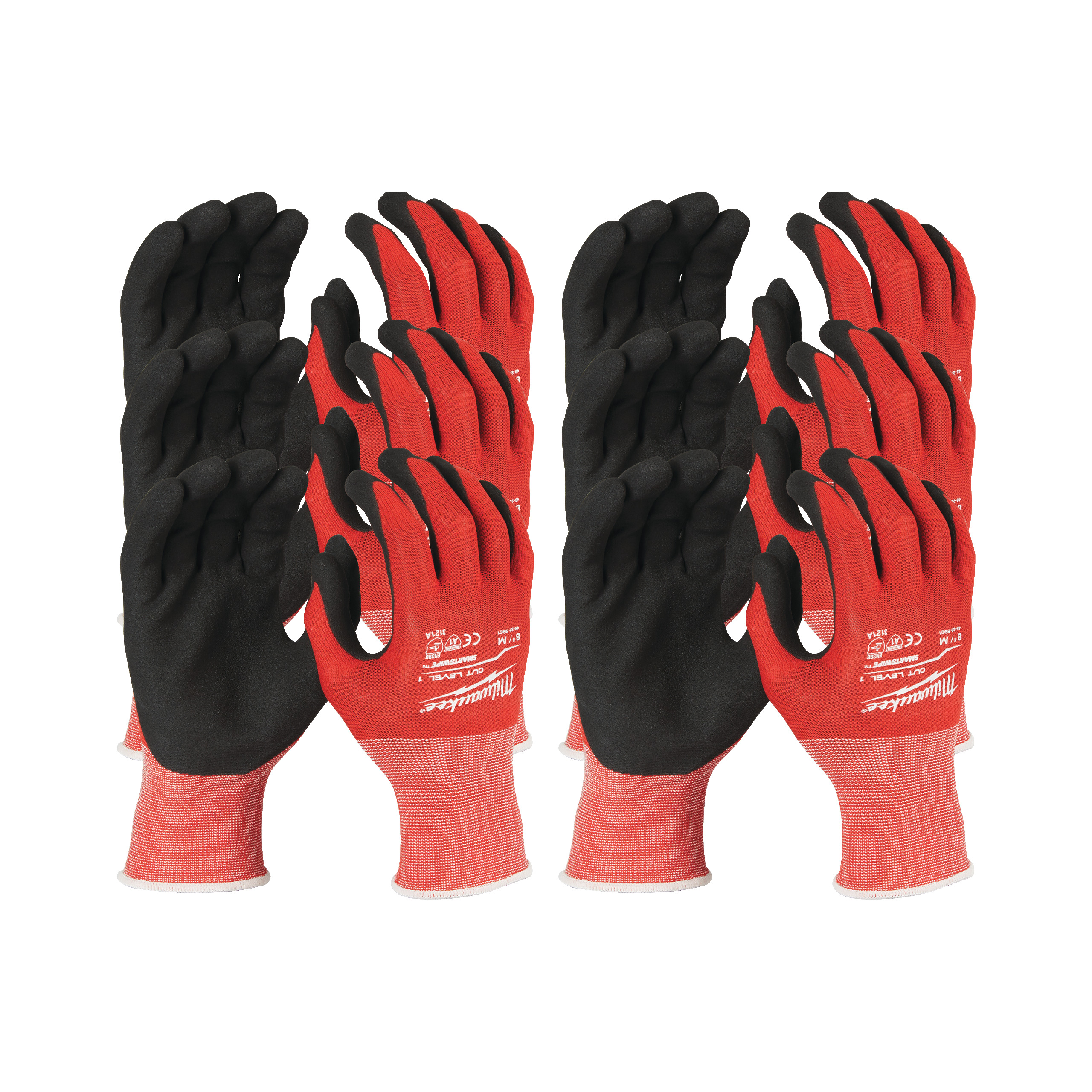 Milwaukee Schnittschutzhandschuhe Größe 8 (M) 12er Pack Klasse 1/A