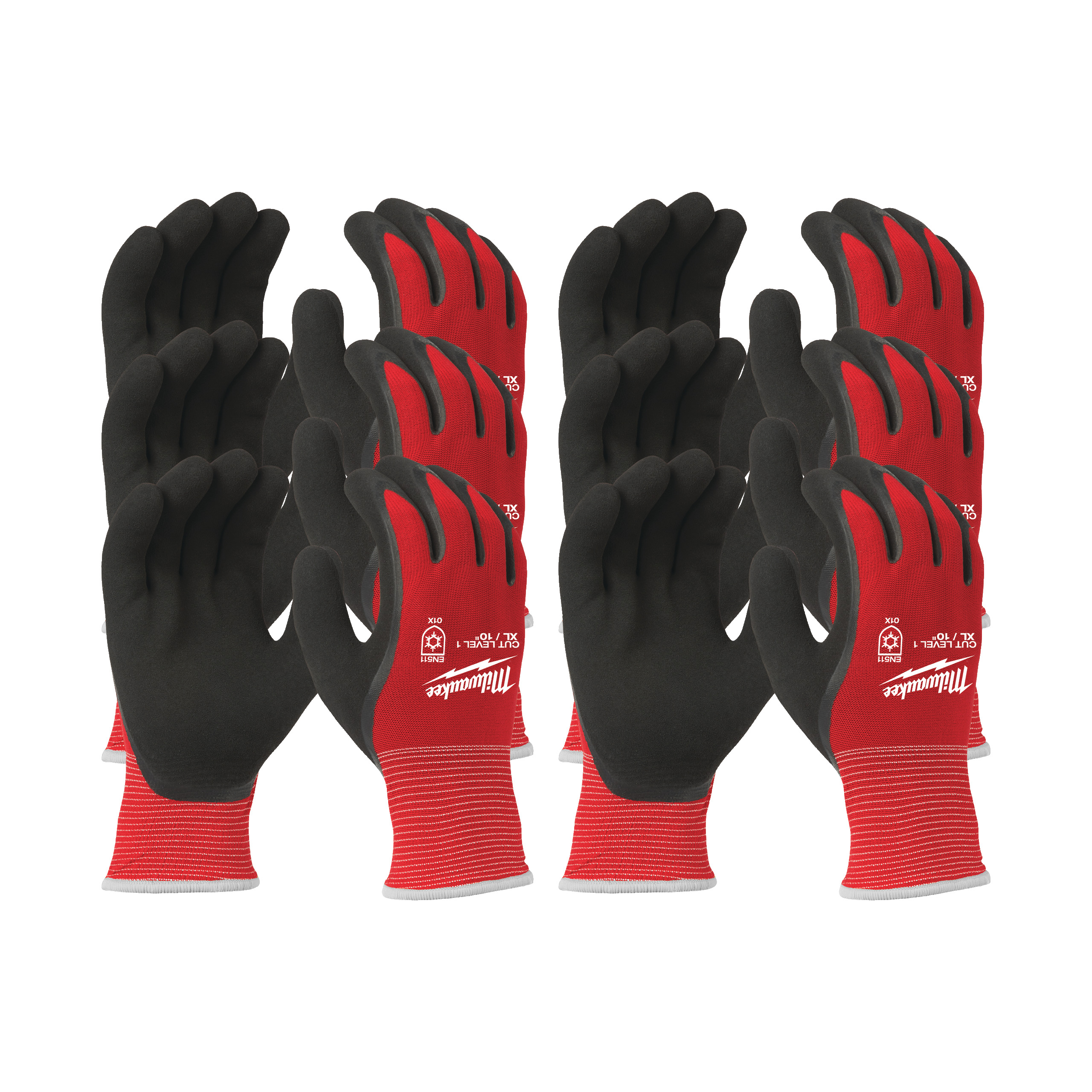 Milwaukee Kälte-Schnittschutzhandschuhe Größe 10 (XL) 12er Pack Klasse 1/A