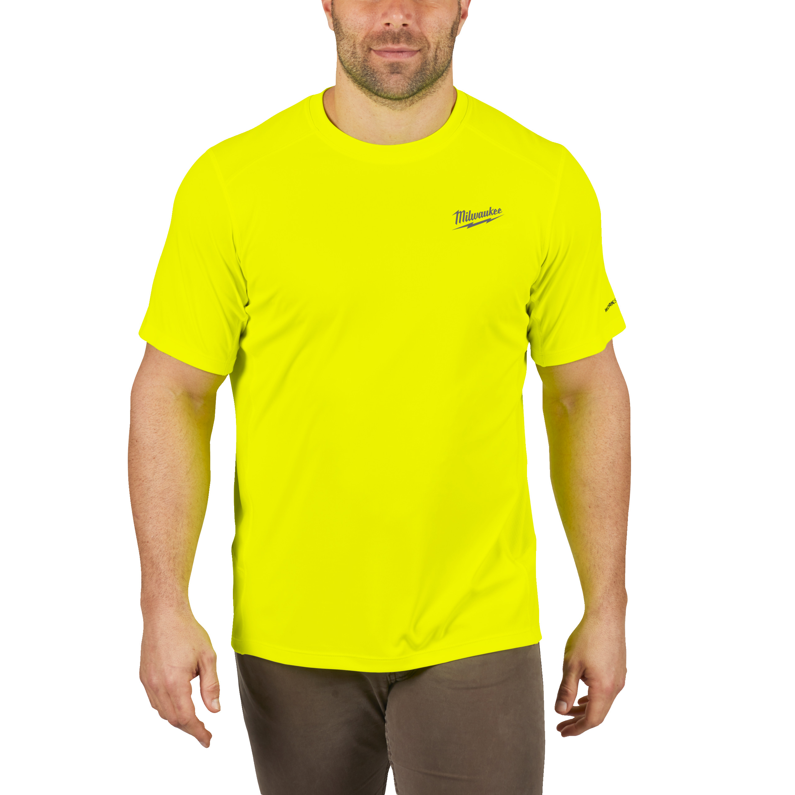 Milwaukee Funktions-T-Shirt gelb mit UV-Schutz WWSSYL-M
