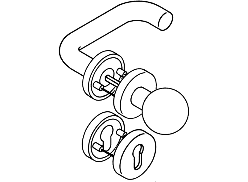 Drückergarnitur HEWI 111.23 (R-Technik)