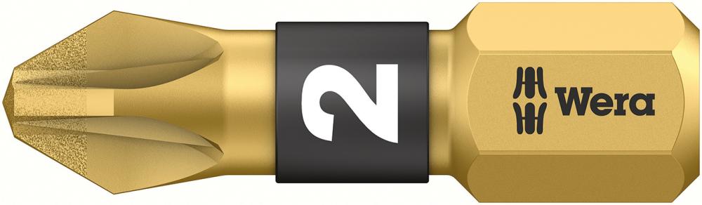 Bit für Kreuzschlitz-Schrauben PZ 1/4″, diamantbeschichtet mit Bi-Torsionsbereich, Wera