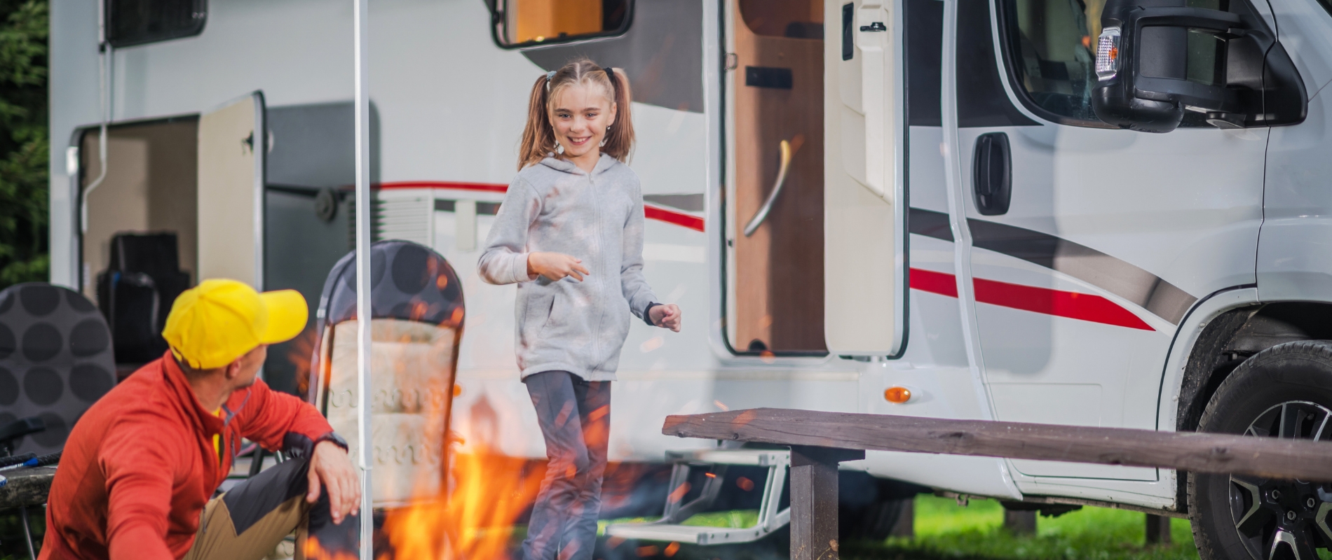 Camping, Campingausrüstung, Wohnmobil, Kind, Kleidung