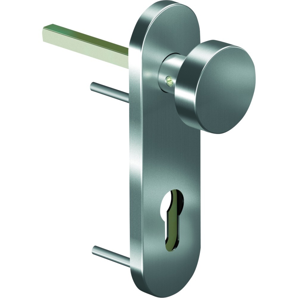 Artikelhauptbild OGRO Knopf auf Kurzschild PR 7050K 3020, Aluminium